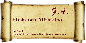 Findeisen Alfonzina névjegykártya